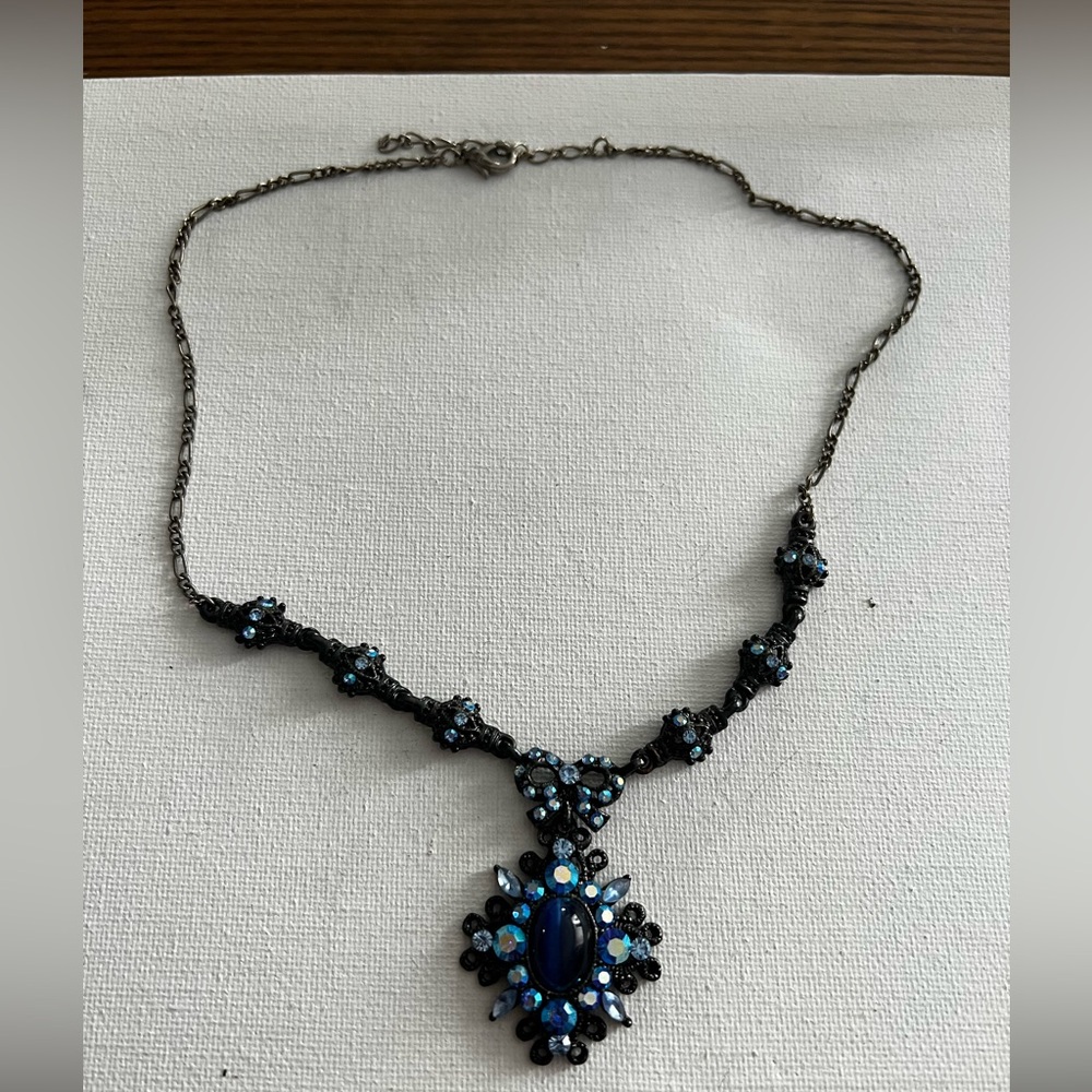 Blue stone necklace